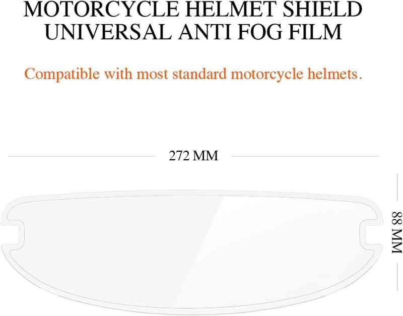 RVBASICS Full Face Helmet Shield Anti Fog Film for Motorcycle Helmet Visor Insert Fog-Resistant,Fog Free Clear Visor for Safe Riding in Humid Cold Weather,Long-Term Effects,Self Adhesive Edge Banding - Image 2